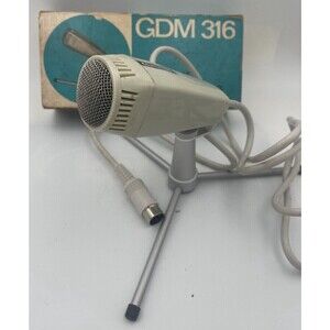 Vintage Grundig GDM 316 Dynamic Microphone  w/Tripod Stand - made in Germany